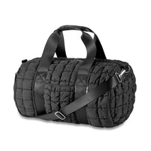 Load image into Gallery viewer, Top Trenz Black Scrunchie Puffer Duffle