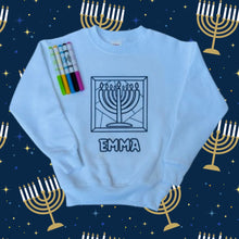 Load image into Gallery viewer, Color My Own Chanukah Sweatshirt