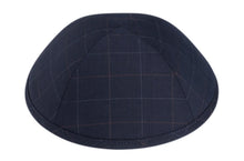 Load image into Gallery viewer, iKippah Navy Checker