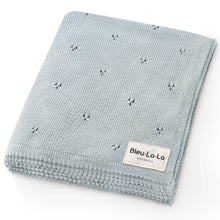 Load image into Gallery viewer, 100% Organic Cotton Pointelle Knit Baby Blanket