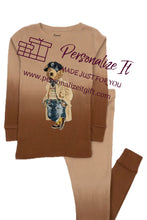 Load image into Gallery viewer, Boy Ombré Brown Bear Chanukah Pajamas
