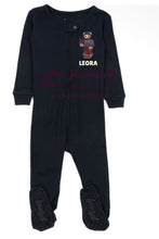Load image into Gallery viewer, Baby Girl Chanukah Fair Isle Bear Pajamas