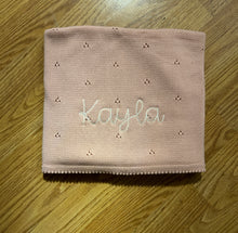 Load image into Gallery viewer, 100% Organic Cotton Pointelle Knit Baby Blanket