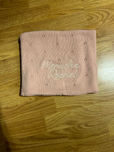 Load image into Gallery viewer, 100% Organic Cotton Pointelle Knit Baby Blanket