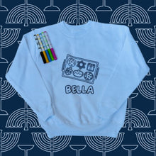 Load image into Gallery viewer, Color My Own Chanukah Sweatshirt