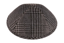 Load image into Gallery viewer, iKippah Black & Gray Houndstooth Plaid