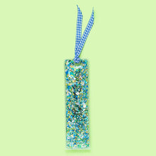 Load image into Gallery viewer, Bookmark - Blue + Green Confetti