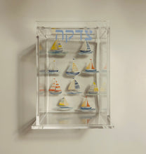 Load image into Gallery viewer, Watercolor Design Lucite Tzedakah Box