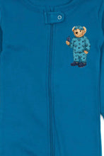 Load image into Gallery viewer, Baby Teal Blue Chanukah Pajama Bear Pajamas