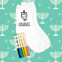 Load image into Gallery viewer, Color My Own Chanukah Socks