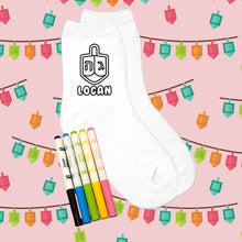 Load image into Gallery viewer, Color My Own Chanukah Socks
