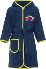 Load image into Gallery viewer, Terry Bathrobe Fire Truck