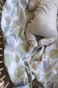 Pastel Air Balloon Muslin Blanket