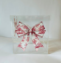 Load image into Gallery viewer, Pink Toile Bow Box
