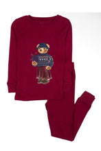 Load image into Gallery viewer, Girl Chanukah Fair Isle Bear Pajamas
