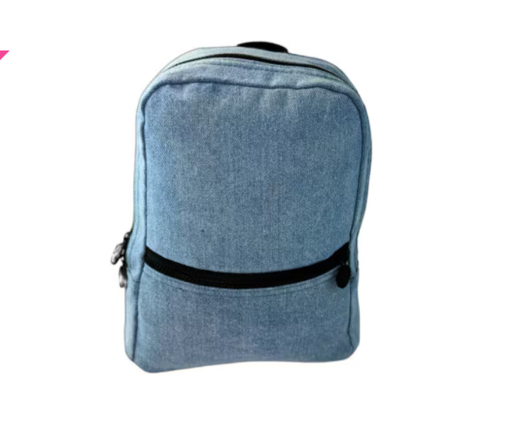 denim backpack mini Denim Small Backpack – Personalize It Gifts