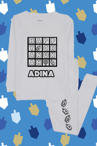 Color My Own Chanukah Grid Pajamas