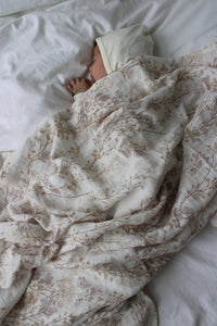 Delicate Neutral Branches Muslin Blanket