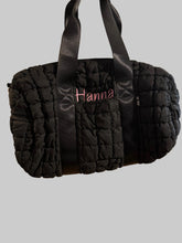 Load image into Gallery viewer, Top Trenz Black Scrunchie Puffer Duffle
