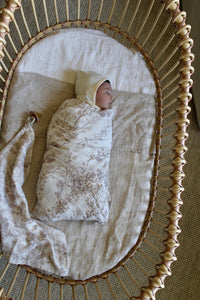 Delicate Neutral Branches Muslin Blanket