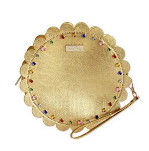 Gold Scalloped Convertible Bag