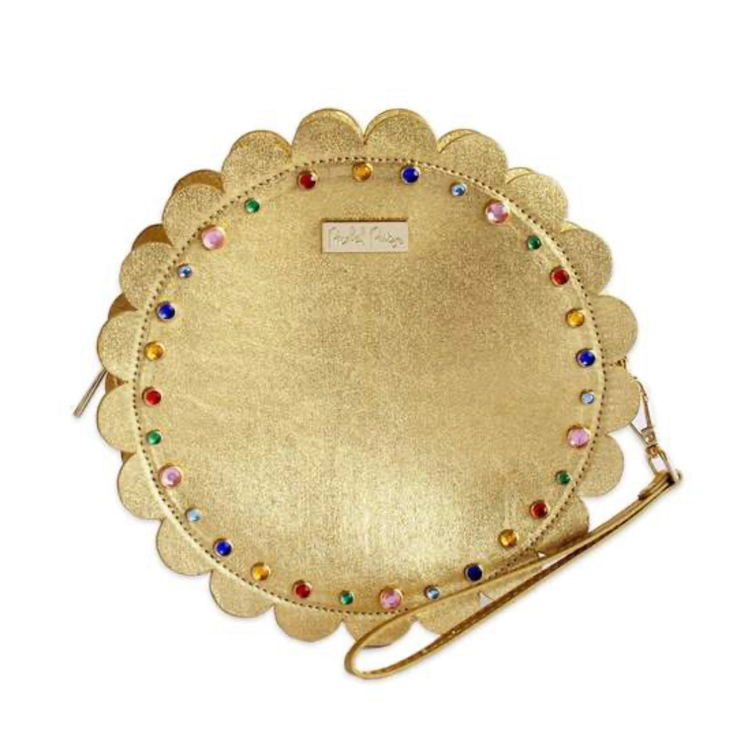Gold Scalloped Convertible Bag