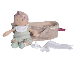 Doll with Knitted Carry Cot