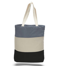 Load image into Gallery viewer, Tri-Color Canvas Tote
